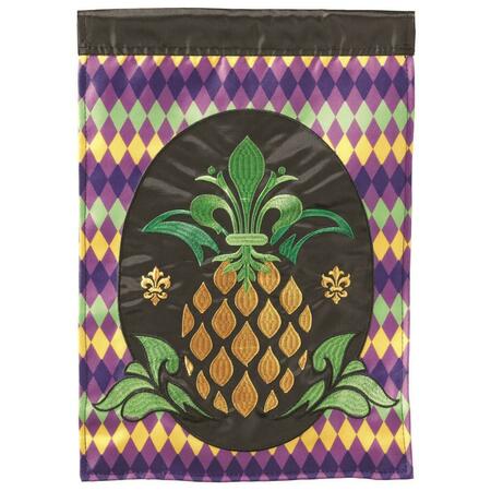 RECINTO Pineapple Fleur De Lis Plus Garden Flag - Large RE2943999